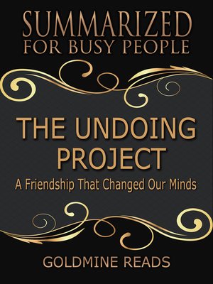 cover image of The Undoing Project--Summarized for Busy People